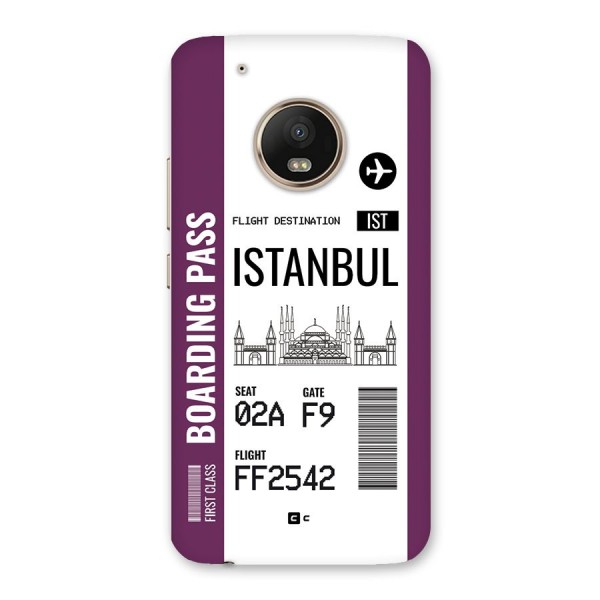 Istanbul Boarding Pass Back Case for Moto G5 Plus