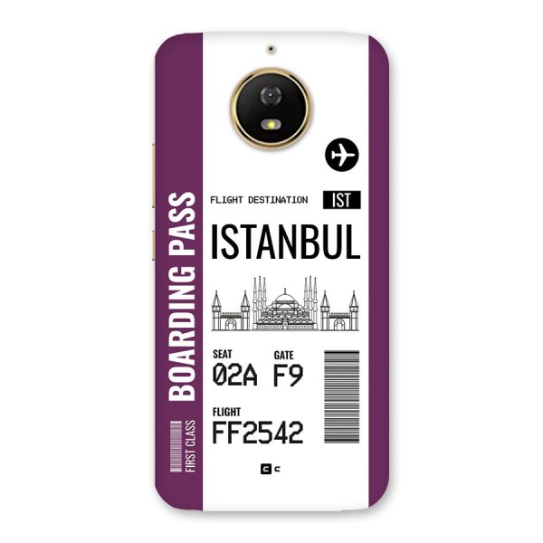 Istanbul Boarding Pass Back Case for Moto G5s