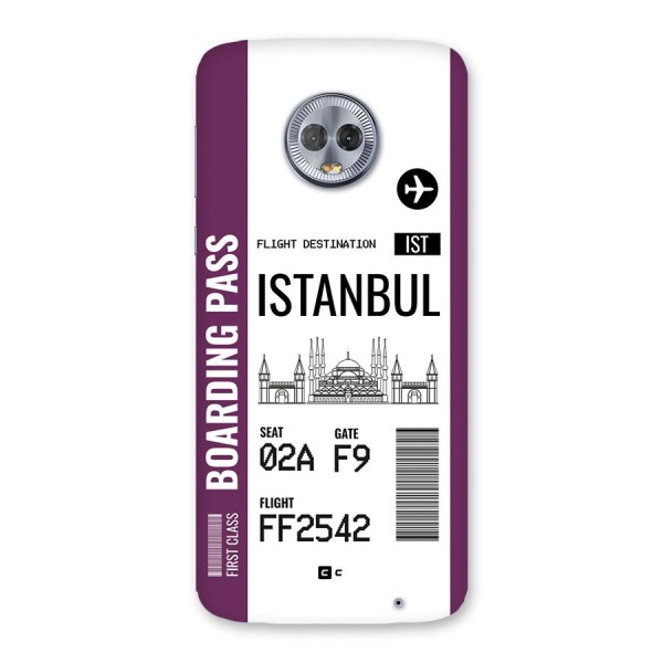 Istanbul Boarding Pass Back Case for Moto G6 Plus