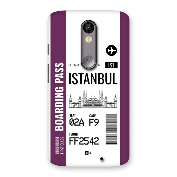 Istanbul Boarding Pass Back Case for Moto X Force