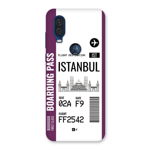 Istanbul Boarding Pass Back Case for Motorola One Vision