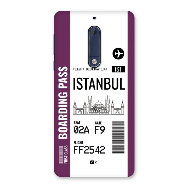 Istanbul Boarding Pass Back Case for Nokia 5