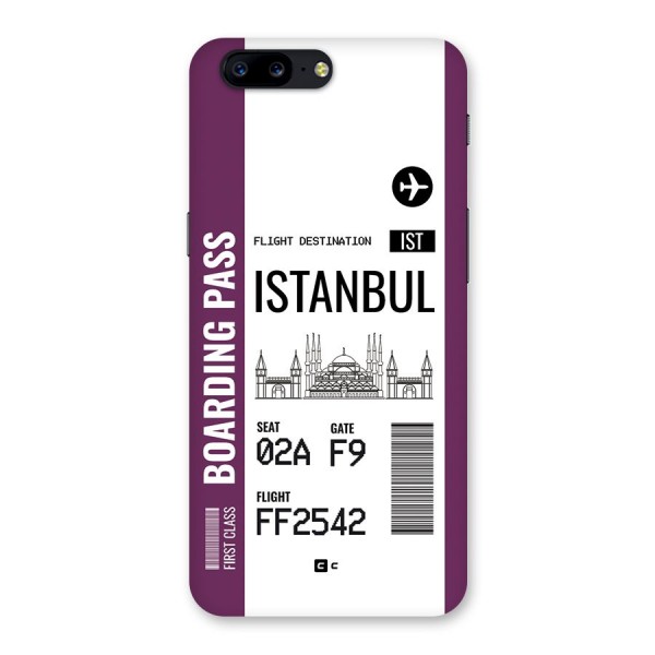 Istanbul Boarding Pass Back Case for OnePlus 5