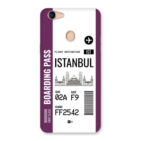 Istanbul Boarding Pass Back Case for Oppo F5
