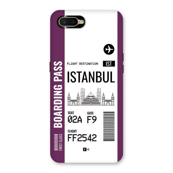 Istanbul Boarding Pass Back Case for Oppo K1