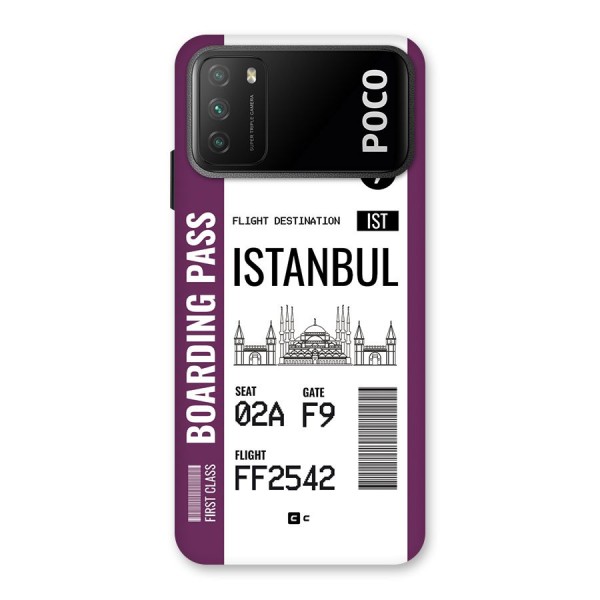 Istanbul Boarding Pass Back Case for Poco M3