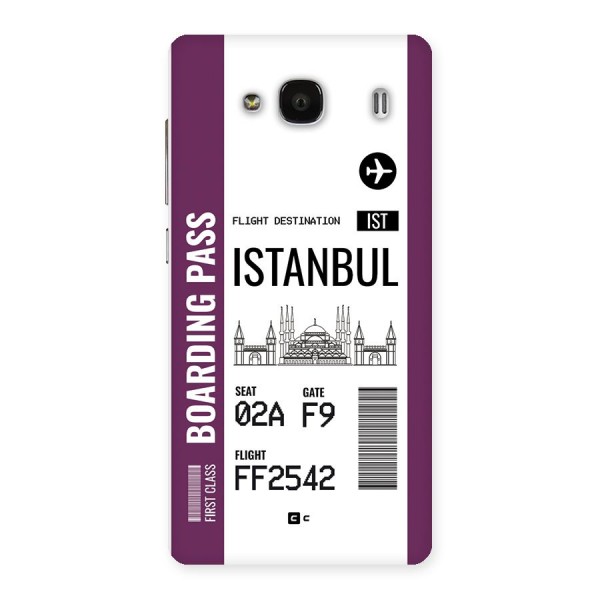 Istanbul Boarding Pass Back Case for Redmi 2 Prime