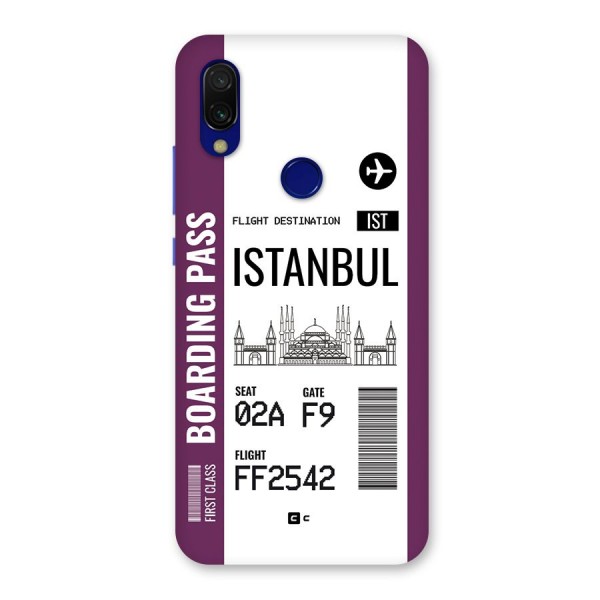 Istanbul Boarding Pass Back Case for Redmi 7
