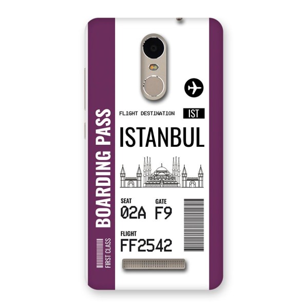 Istanbul Boarding Pass Back Case for Redmi Note 3