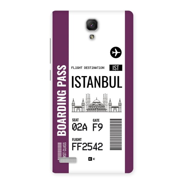 Istanbul Boarding Pass Back Case for Redmi Note Prime