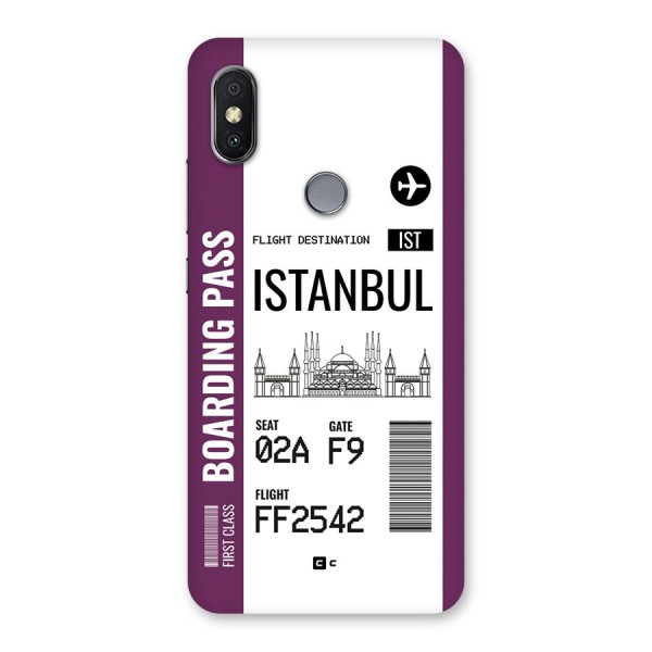 Istanbul Boarding Pass Back Case for Redmi Y2
