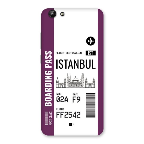 Istanbul Boarding Pass Back Case for Vivo Y69