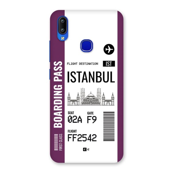 Istanbul Boarding Pass Back Case for Vivo Y91