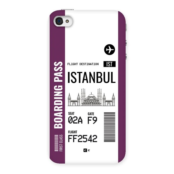 Istanbul Boarding Pass Back Case for iPhone 4 4s