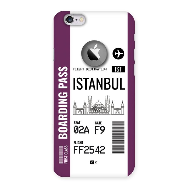 Istanbul Boarding Pass Back Case for iPhone 6 Logo Cut