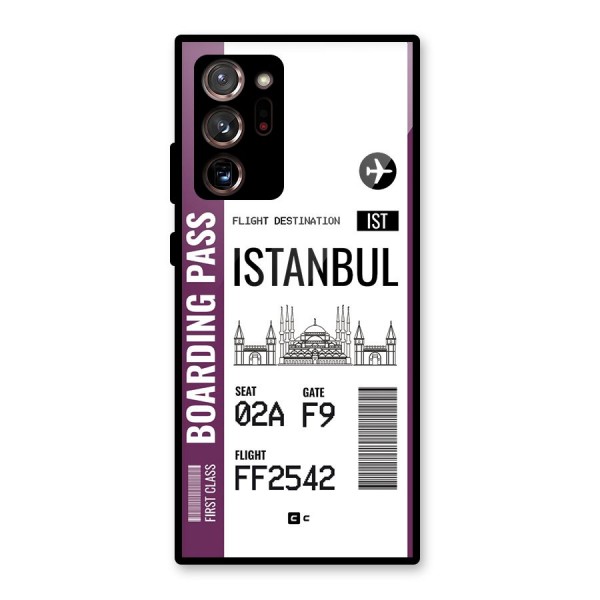 Istanbul Boarding Pass Glass Back Case for Galaxy Note 20 Ultra 5G