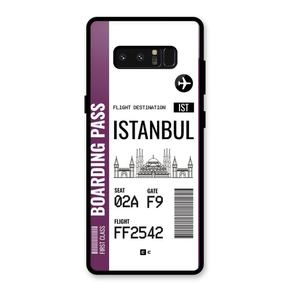 Istanbul Boarding Pass Glass Back Case for Galaxy Note 8