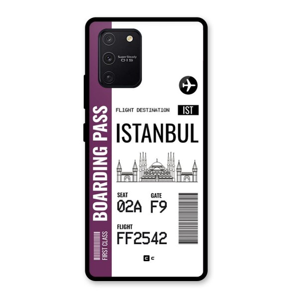 Istanbul Boarding Pass Glass Back Case for Galaxy S10 Lite