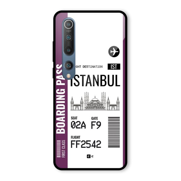 Istanbul Boarding Pass Glass Back Case for Mi 10