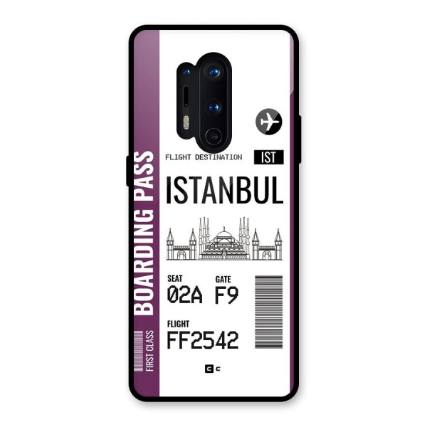Istanbul Boarding Pass Glass Back Case for OnePlus 8 Pro