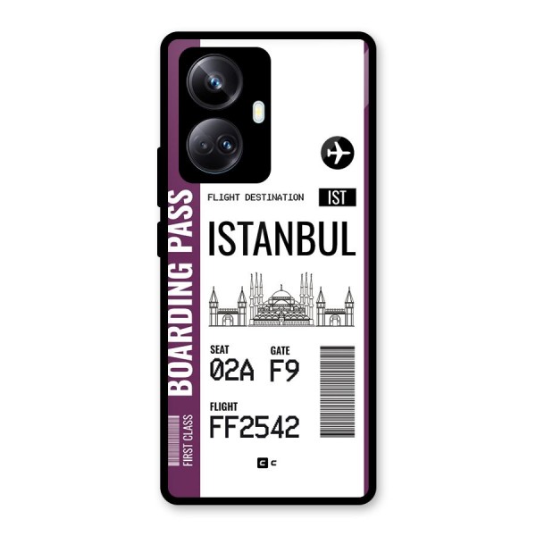 Istanbul Boarding Pass Glass Back Case for Realme 10 Pro Plus