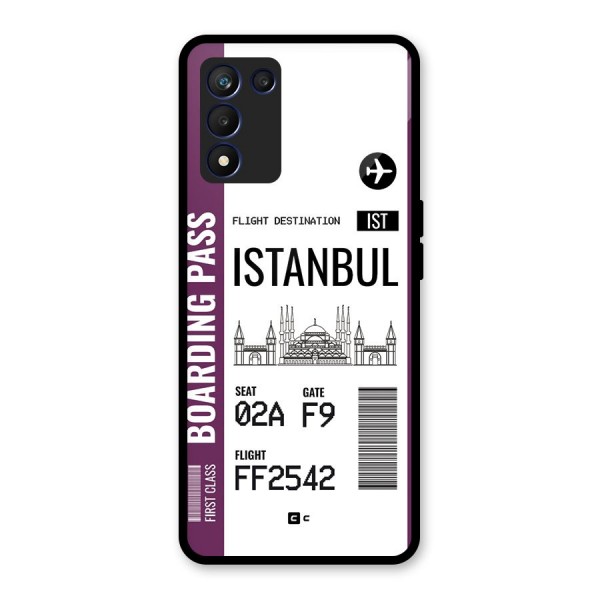 Istanbul Boarding Pass Glass Back Case for Realme 9 5G Speed