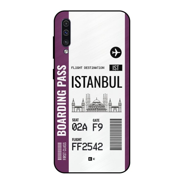 Istanbul Boarding Pass Metal Back Case for Galaxy A50