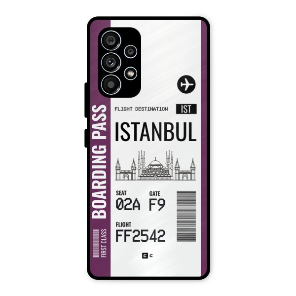 Istanbul Boarding Pass Metal Back Case for Galaxy A53 5G