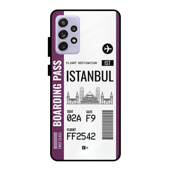 Istanbul Boarding Pass Metal Back Case for Galaxy A72