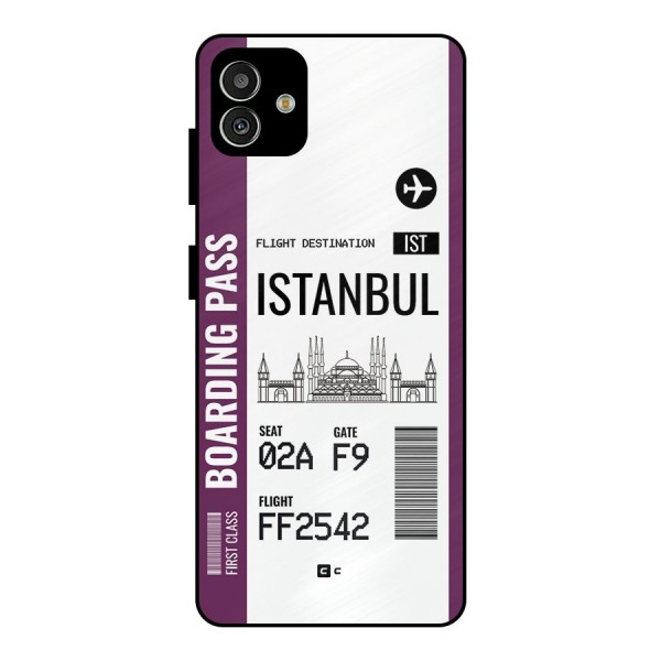 Istanbul Boarding Pass Metal Back Case for Galaxy M13 5G
