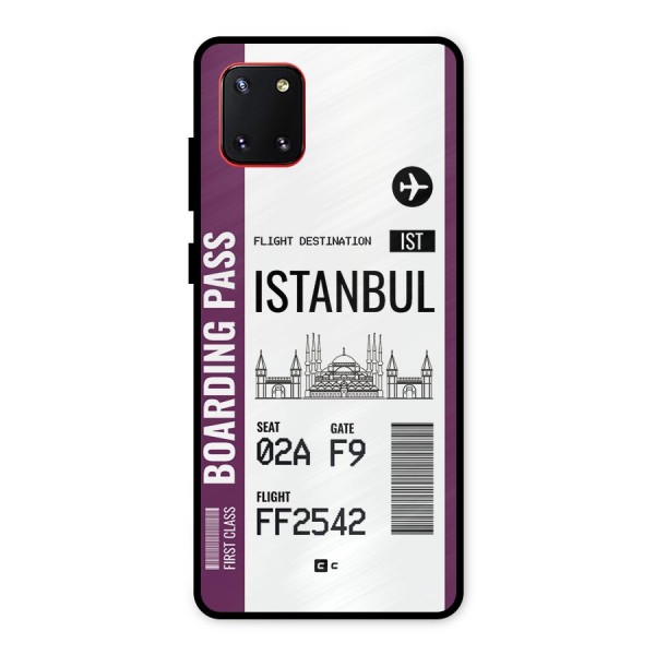 Istanbul Boarding Pass Metal Back Case for Galaxy Note 10 Lite