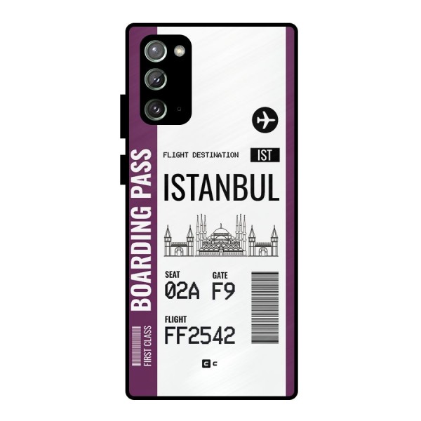 Istanbul Boarding Pass Metal Back Case for Galaxy Note 20