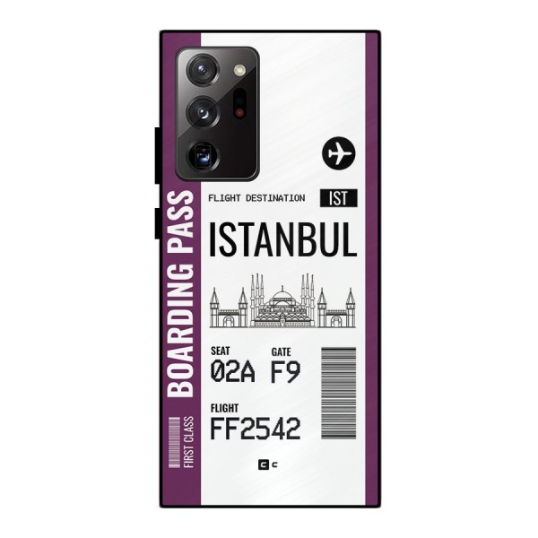 Istanbul Boarding Pass Metal Back Case for Galaxy Note 20 Ultra