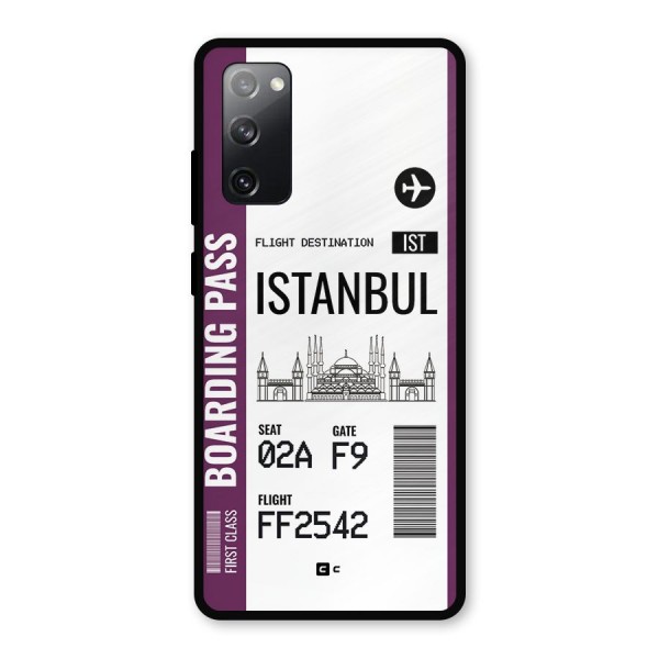 Istanbul Boarding Pass Metal Back Case for Galaxy S20 FE 5G