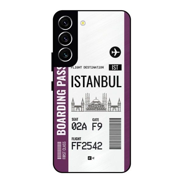 Istanbul Boarding Pass Metal Back Case for Galaxy S22 5G