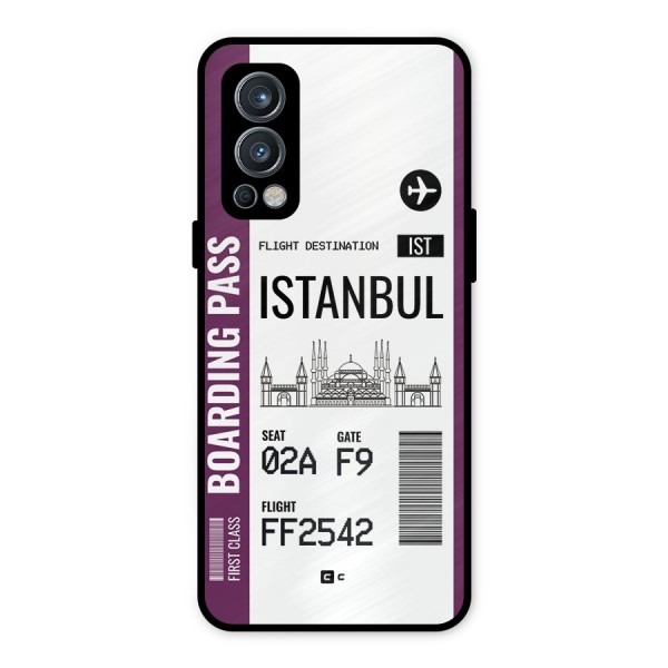 Istanbul Boarding Pass Metal Back Case for OnePlus Nord 2 5G