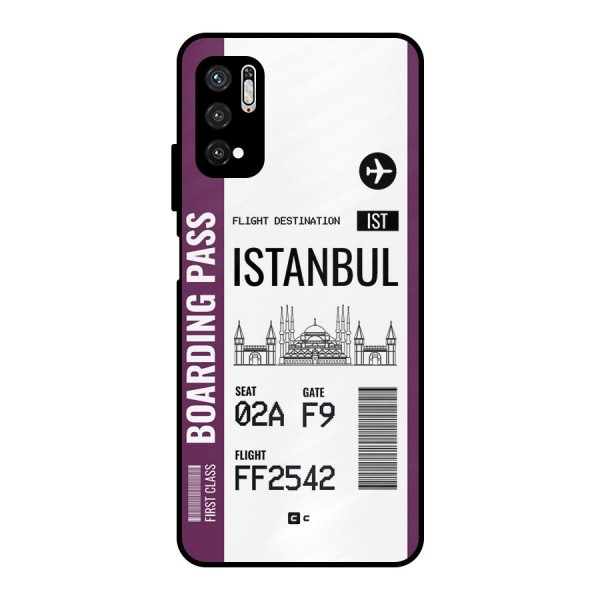 Istanbul Boarding Pass Metal Back Case for Poco M3 Pro 5G
