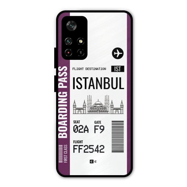 Istanbul Boarding Pass Metal Back Case for Poco M4 Pro 5G