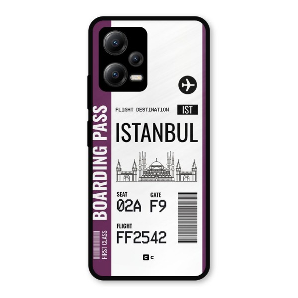 Istanbul Boarding Pass Metal Back Case for Poco X5