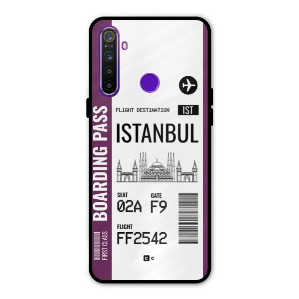 Istanbul Boarding Pass Metal Back Case for Realme 5