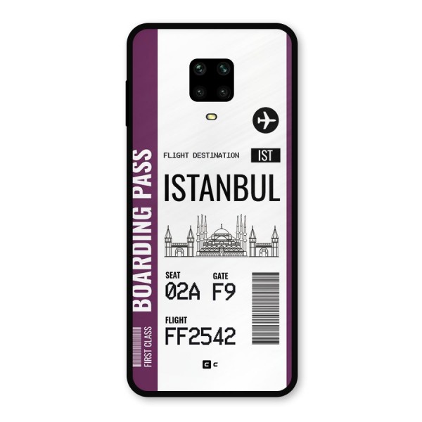 Istanbul Boarding Pass Metal Back Case for Redmi Note 10 Lite