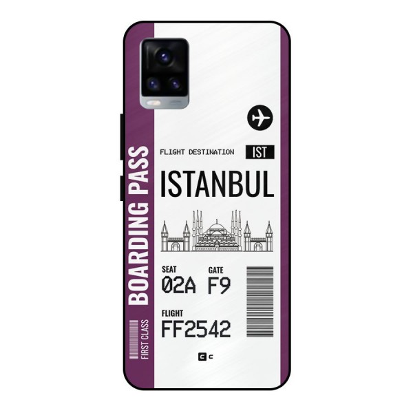 Istanbul Boarding Pass Metal Back Case for Vivo V20 2021
