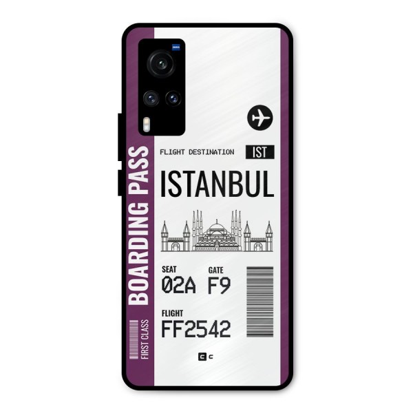 Istanbul Boarding Pass Metal Back Case for Vivo X60