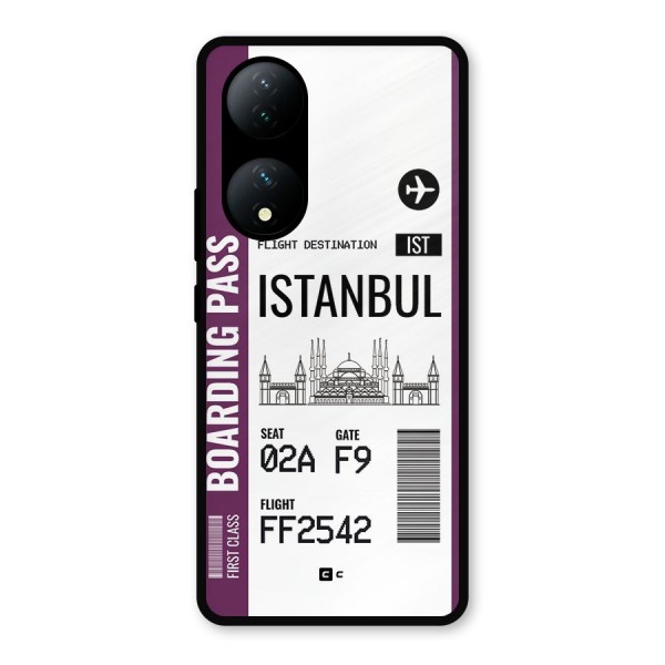 Istanbul Boarding Pass Metal Back Case for Vivo Y100