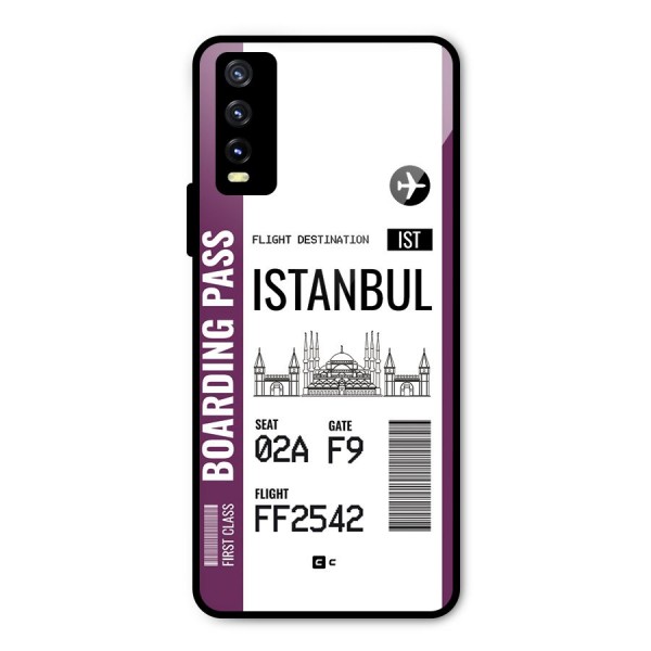 Istanbul Boarding Pass Metal Back Case for Vivo Y20