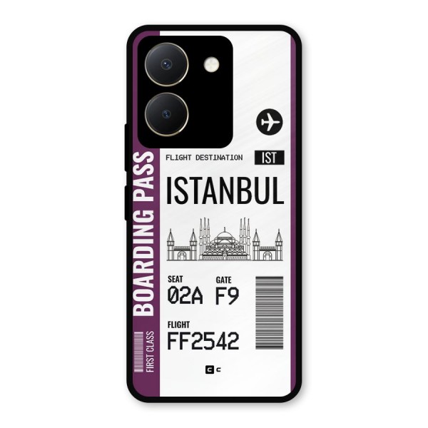 Istanbul Boarding Pass Metal Back Case for Vivo Y36