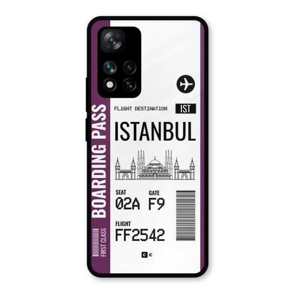 Istanbul Boarding Pass Metal Back Case for Xiaomi 11i Hypercharge 5G