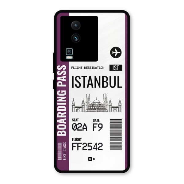 Istanbul Boarding Pass Metal Back Case for iQOO Neo 7 Pro