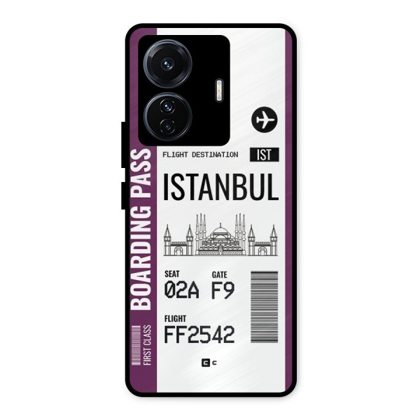 Istanbul Boarding Pass Metal Back Case for iQOO Z6