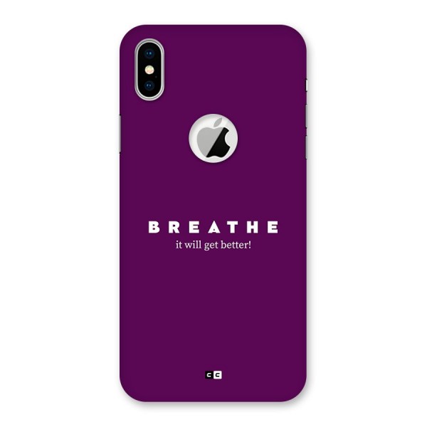 It Will Get Better Back Case for iPhone XS Logo Cut